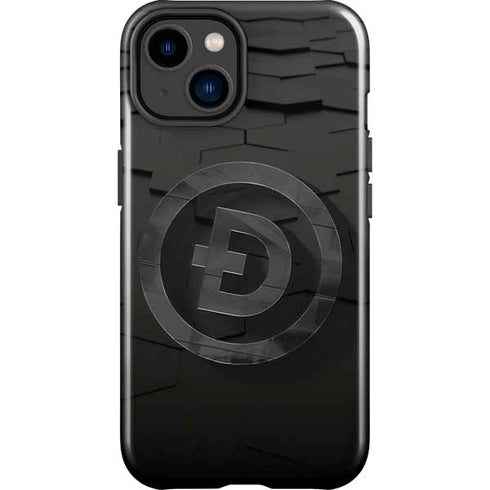 Doge Coin Textured Logo iPhone 15 Impact Case